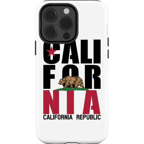 California White Block iPhone 15 Pro Impact Case